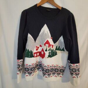 Women's Talbots Christmas Winter Sweater Lp Petite